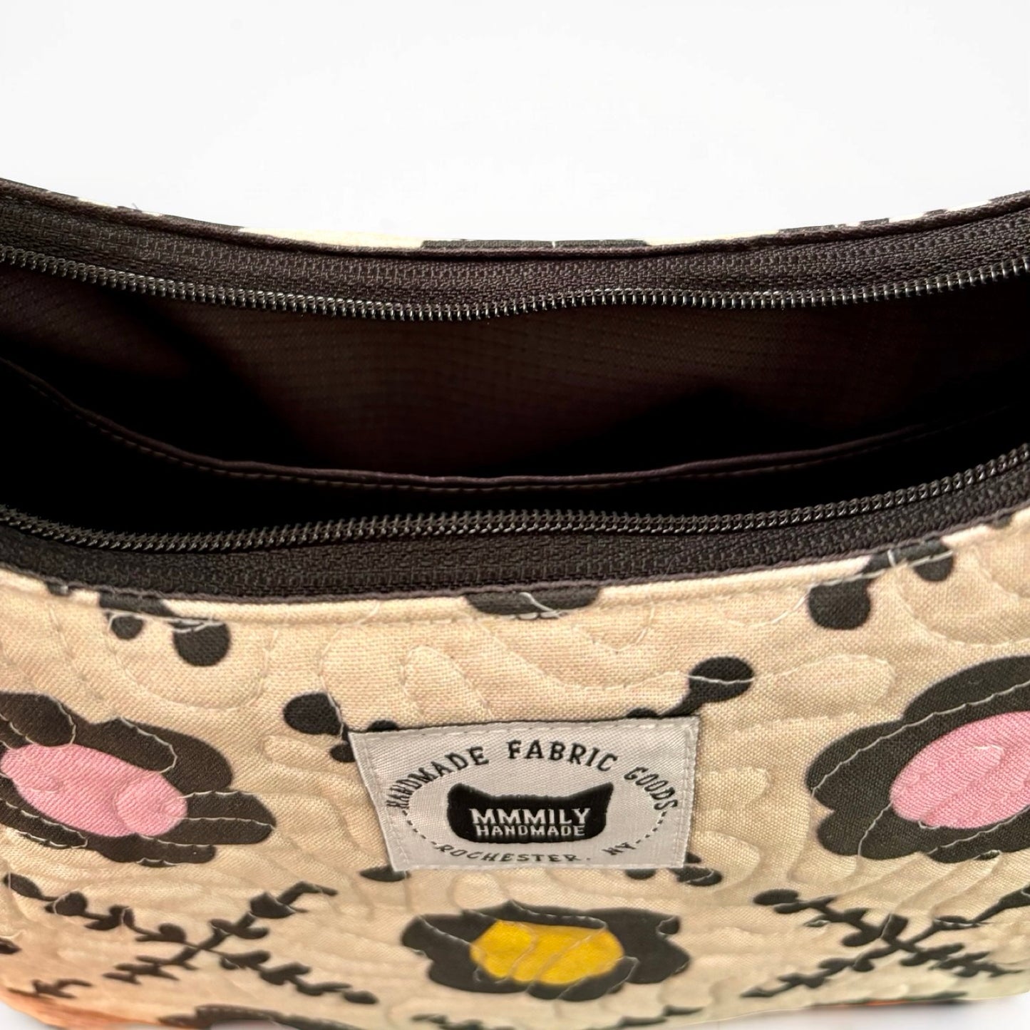 XO Floral Crescent Bag