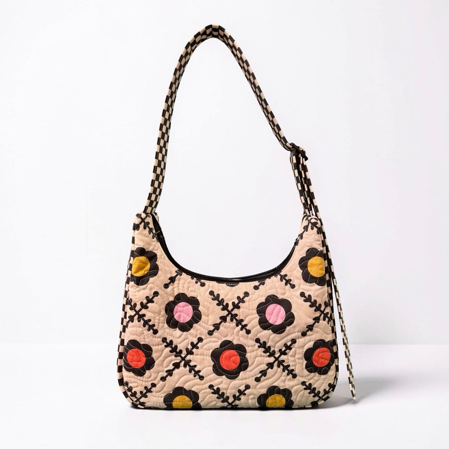 XO Floral Crescent Bag
