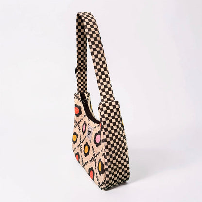 XO Floral Crescent Bag