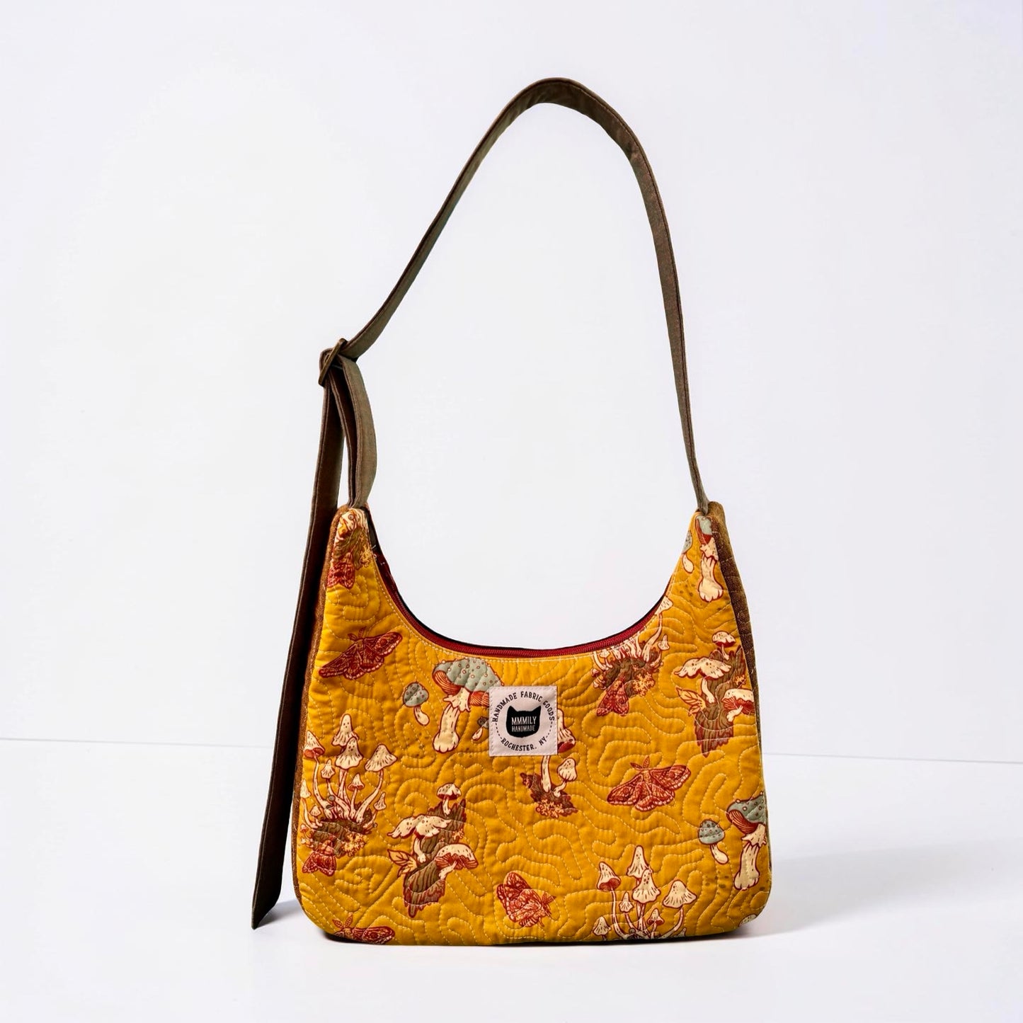 Earthy Mushrooms Crescent Bag