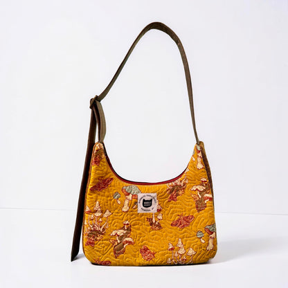 Earthy Mushrooms Crescent Bag