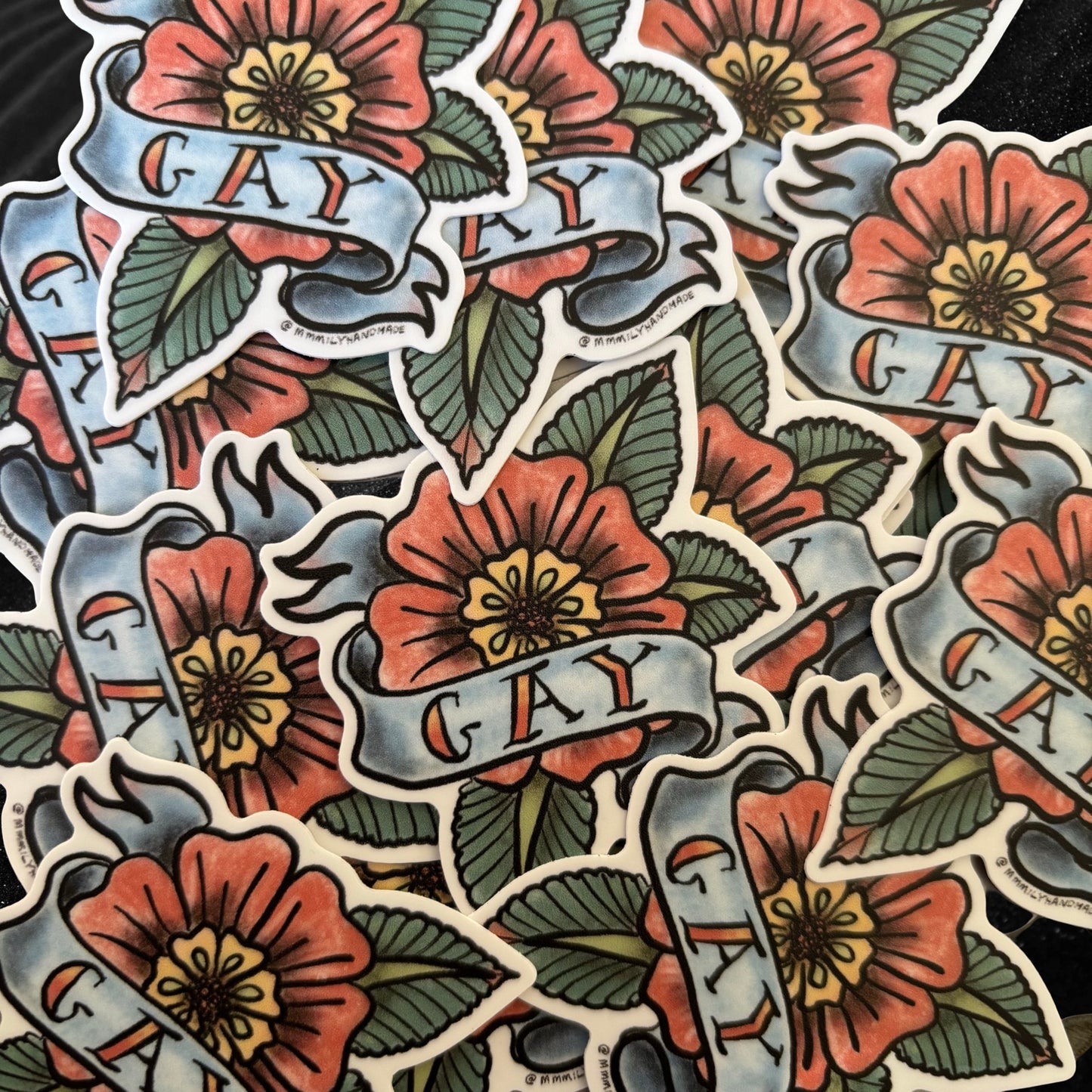 Gay Flower Vinyl Sticker