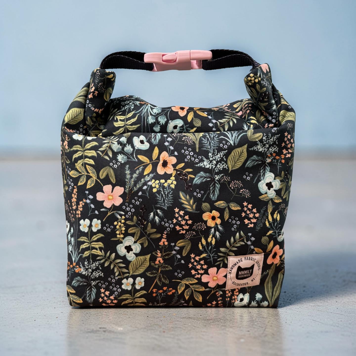 Navy Wildflowers Lunch Bag