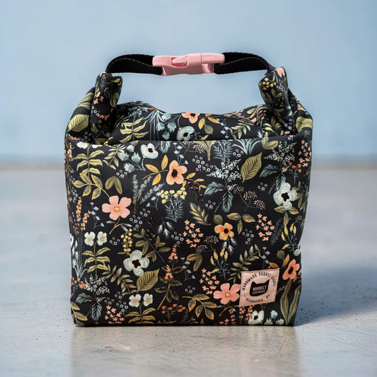 Navy Wildflowers Lunch Bag