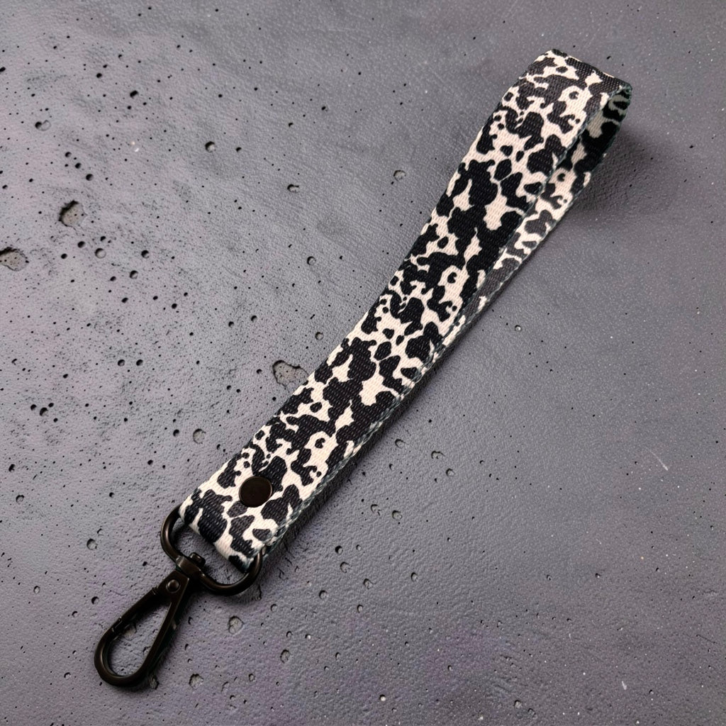 Cow Print Wristlet Strap