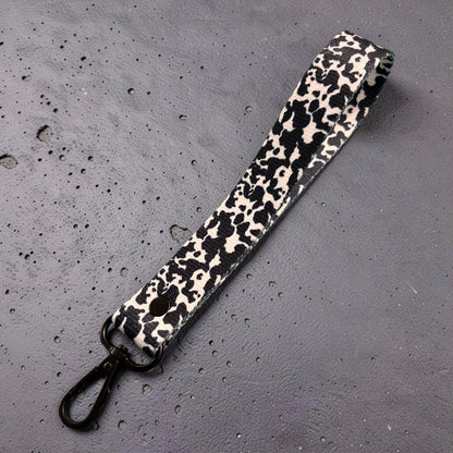 Cow Print Wristlet Strap