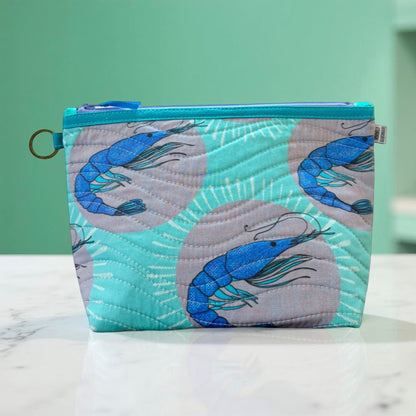 Blue Shrimp Toiletry Case