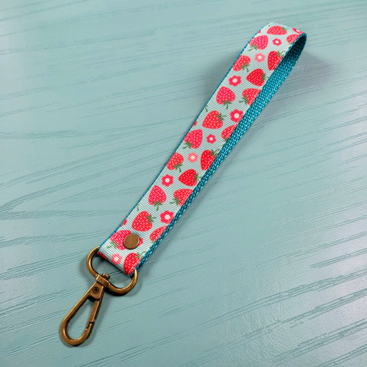 Strawberries Wristlet Strap