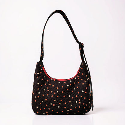 Scattered Strawberries Crescent Bag