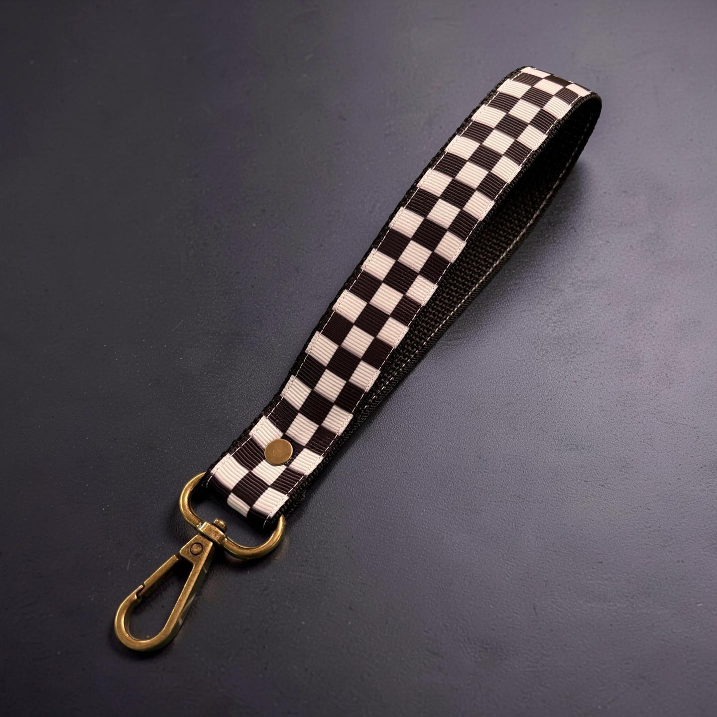 Checkerboard Wristlet Strap