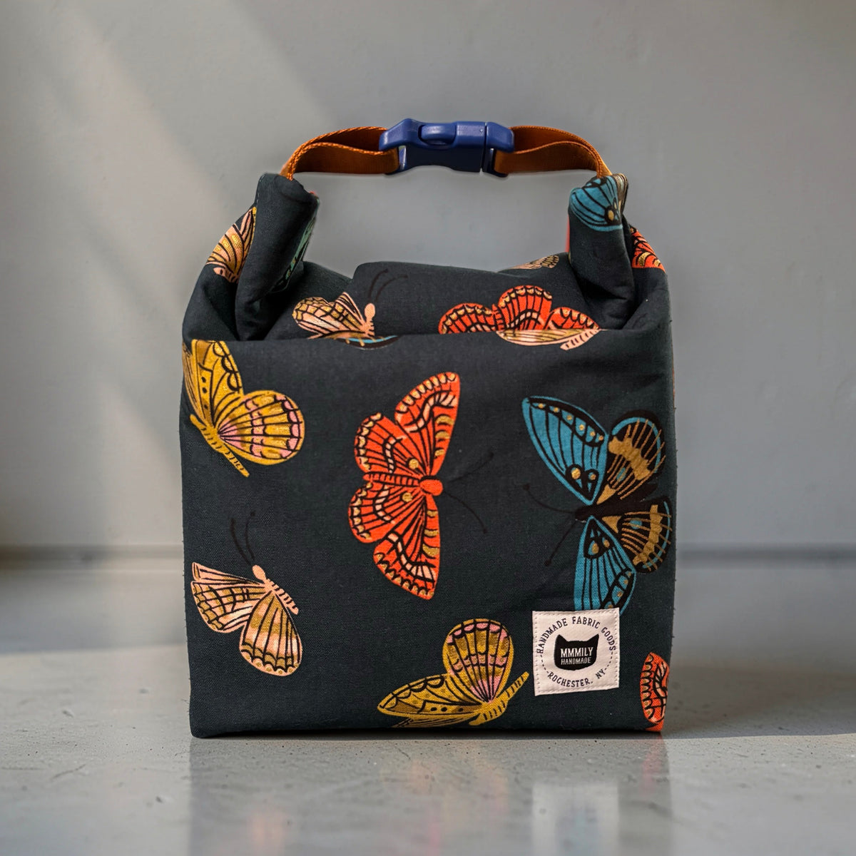 Metallic Butterflies Lunch Bag