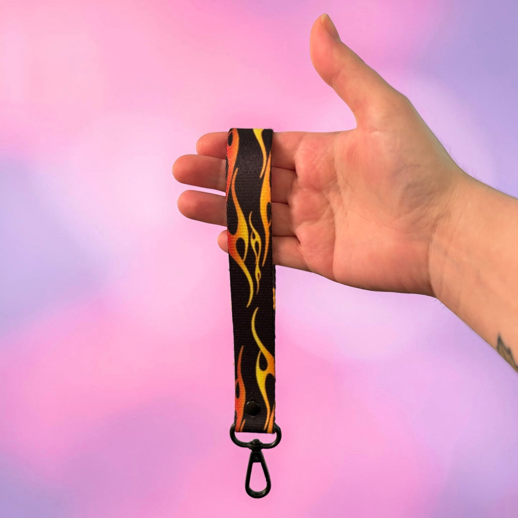 Flames Wristlet Strap