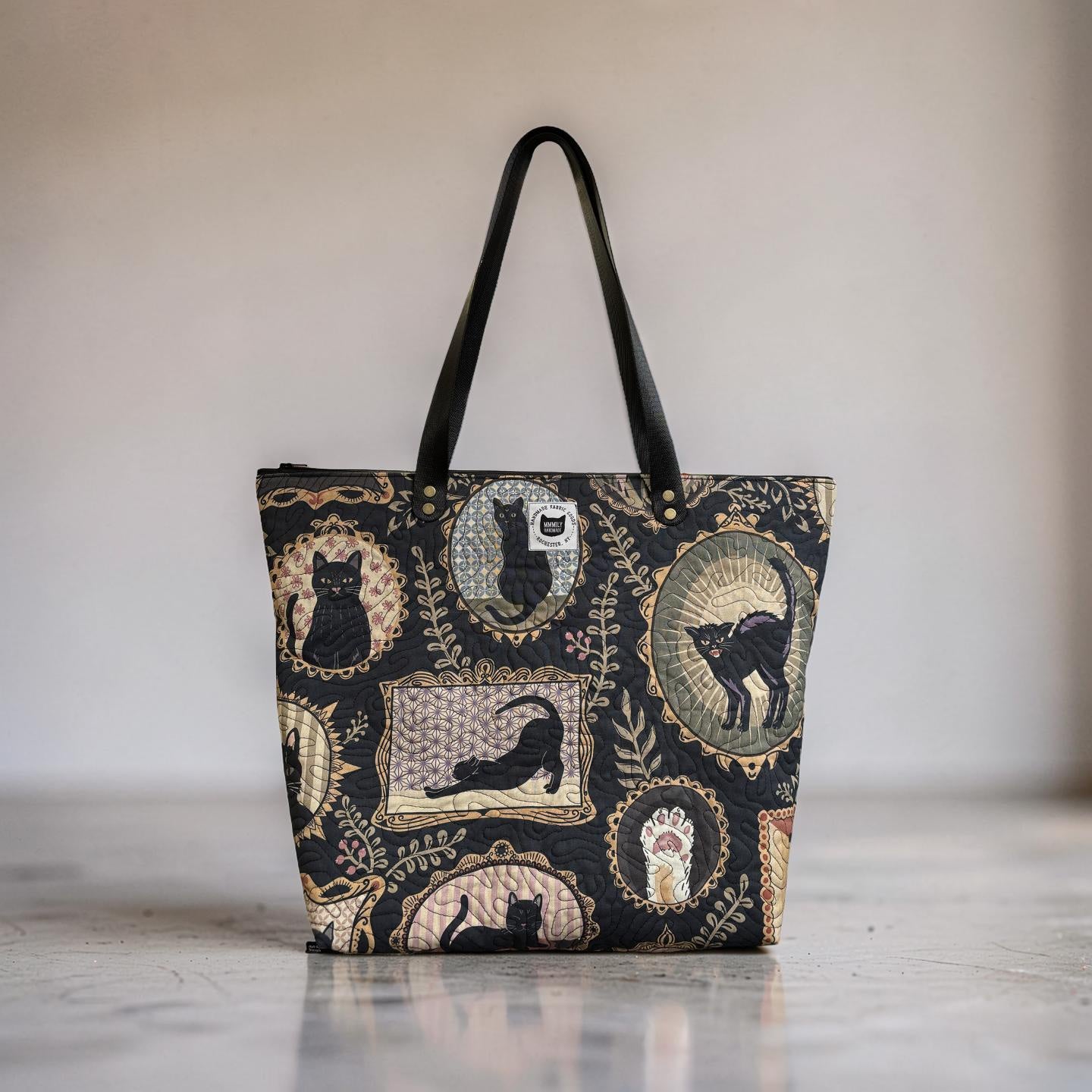 Cat Gallery Quilted Tote