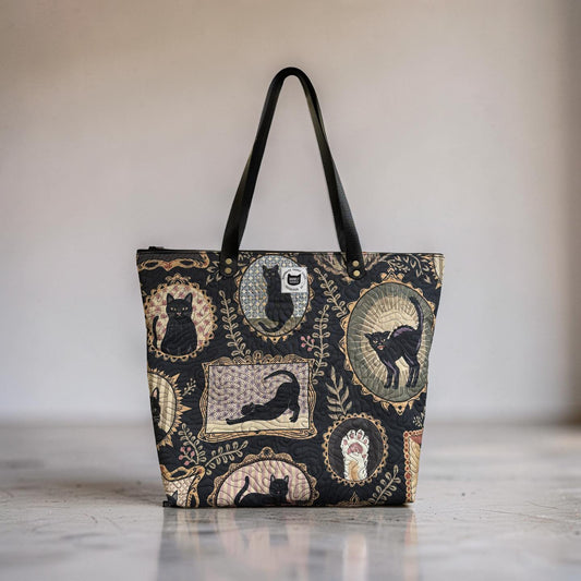 Cat Gallery Quilted Tote