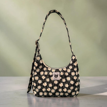 Scattered Daisies Crescent Bag