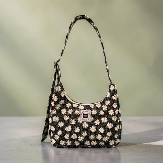 Scattered Daisies Crescent Bag