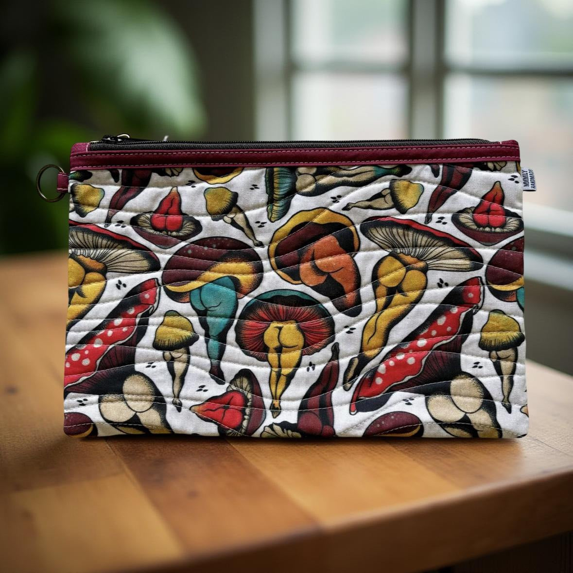 Mushroom Butts Quilted Clutch