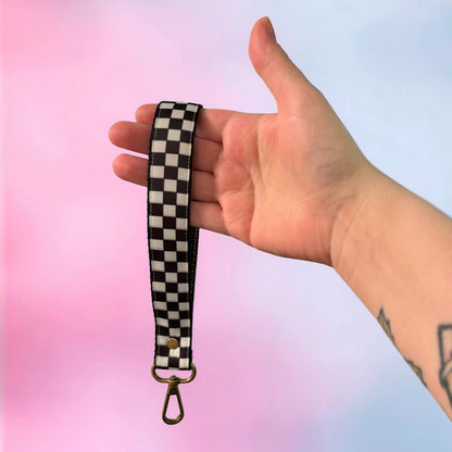 Checkerboard Wristlet Strap