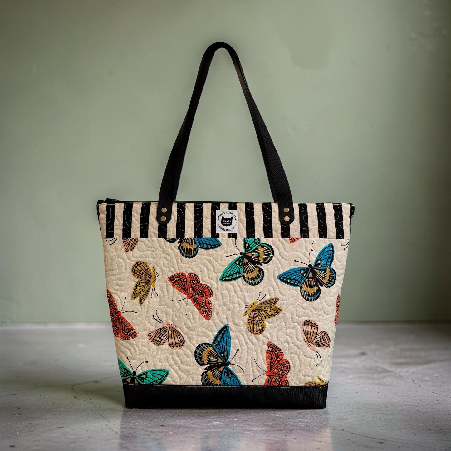 Butterflies Quilted Tote