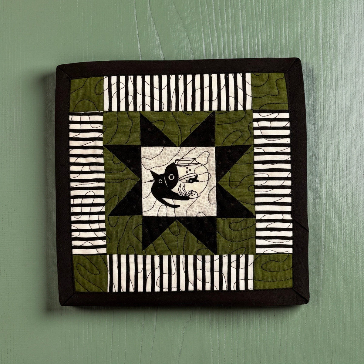 "Cat Fish" Quilted Wall Hanging