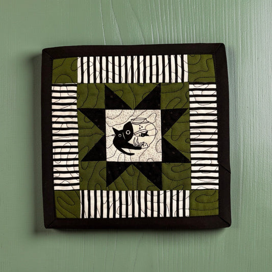 "Cat Fish" Quilted Wall Hanging