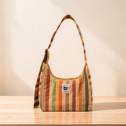 Desert Stripe Crescent Bag