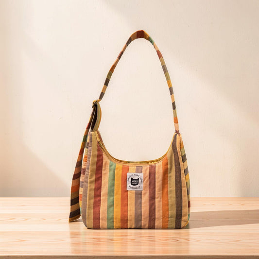 Desert Stripe Crescent Bag
