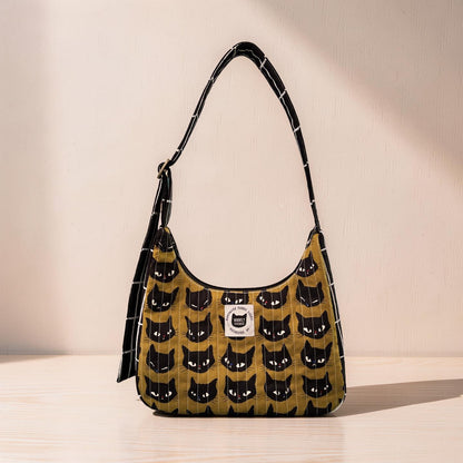 Black Cat Crescent Bag