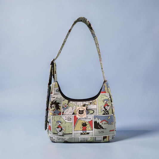 Vintage Comic Crescent Bag