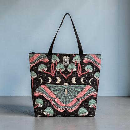 Moon Garden Quilted Tote