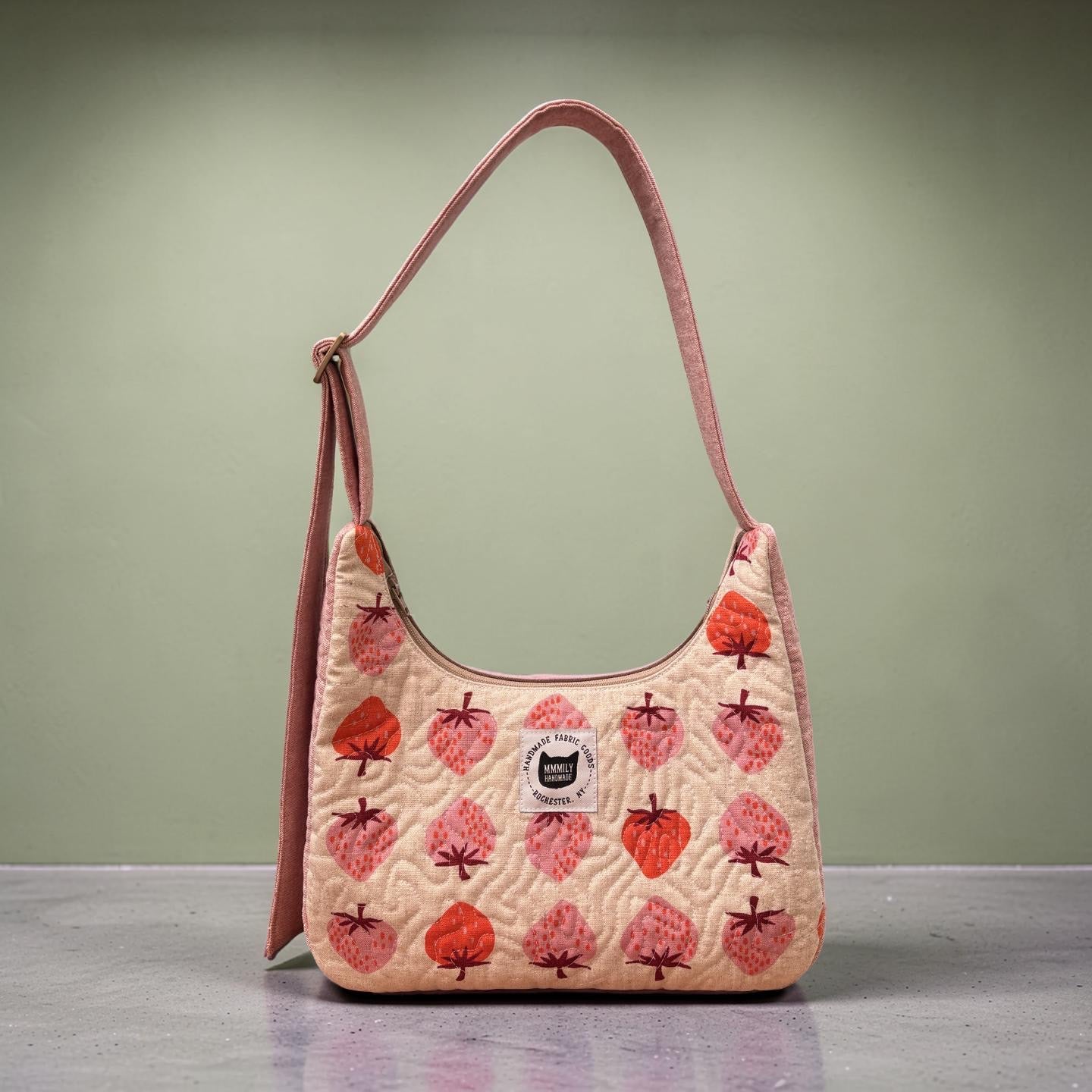 Strawberries Crescent Bag