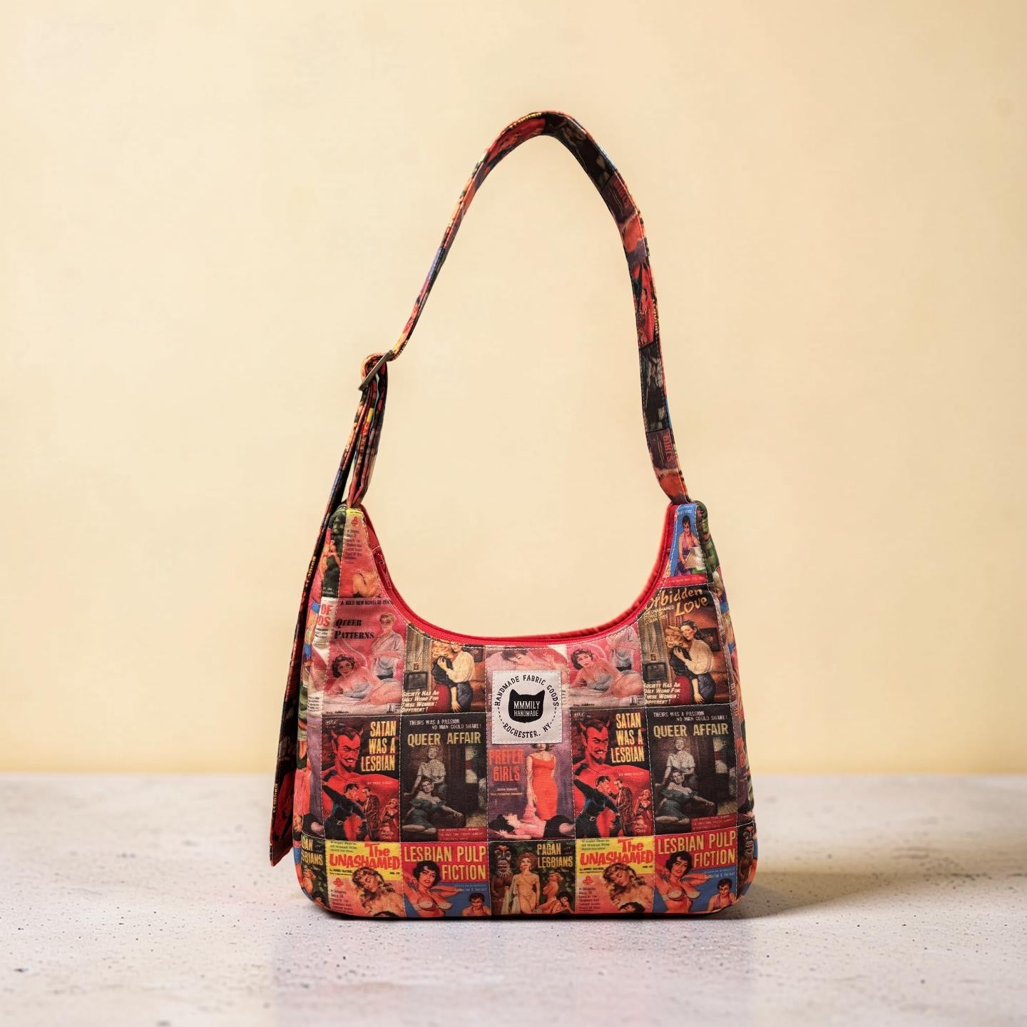 Lesbian Pulp Fiction Crescent Bag
