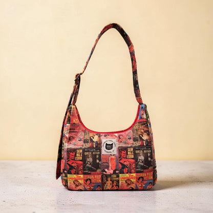 Lesbian Pulp Fiction Crescent Bag