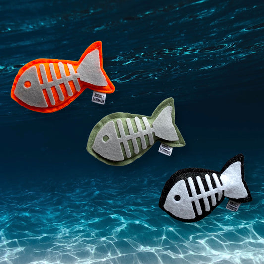 Fish Bones Catnip Toy