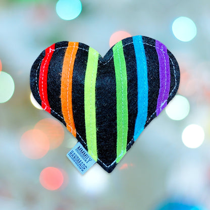 Rainbow Heart Catnip Toy
